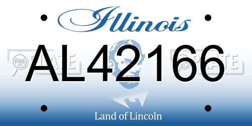 AL42166 Illinois License Plate