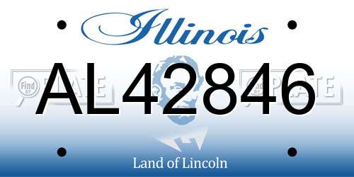 AL42846 Illinois License Plate