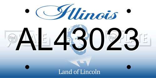 AL43023 Illinois License Plate