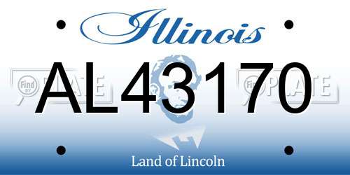 AL43170 Illinois License Plate