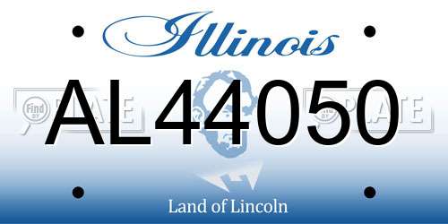 AL44050 Illinois License Plate
