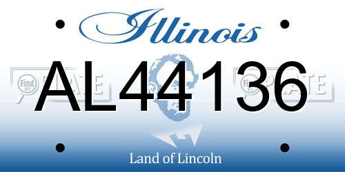 AL44136 Illinois License Plate