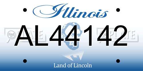 AL44142 Illinois License Plate