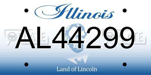 AL44299 Illinois License Plate