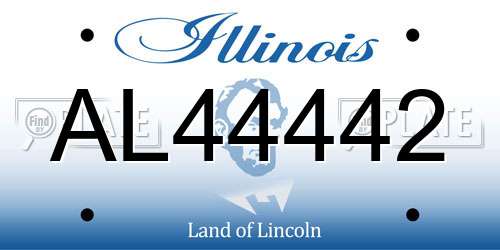 AL44442 Illinois License Plate