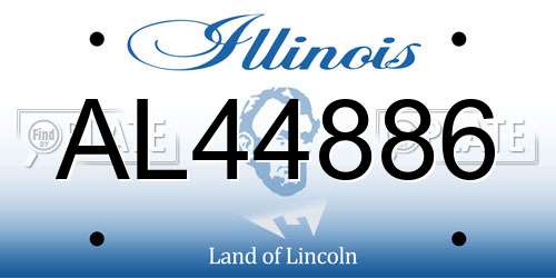 AL44886 Illinois License Plate