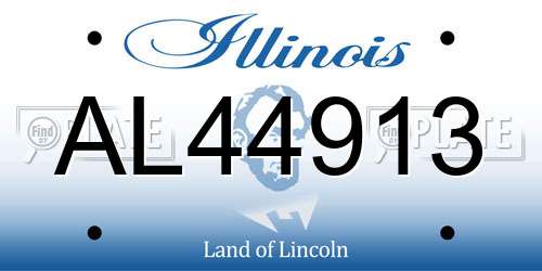 AL44913 Illinois License Plate