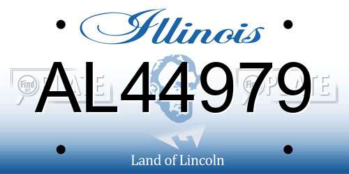 AL44979 Illinois License Plate