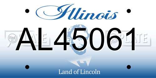 AL45061 Illinois License Plate