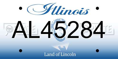 AL45284 Illinois License Plate