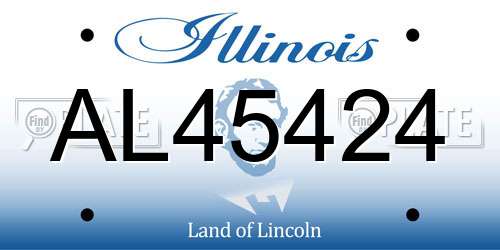 AL45424 Illinois License Plate