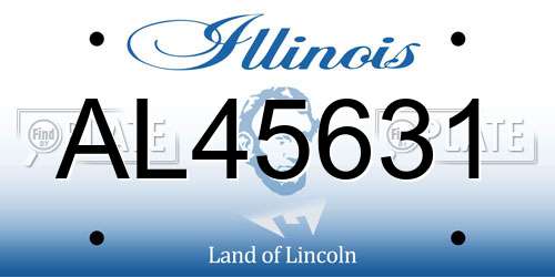 AL45631 Illinois License Plate