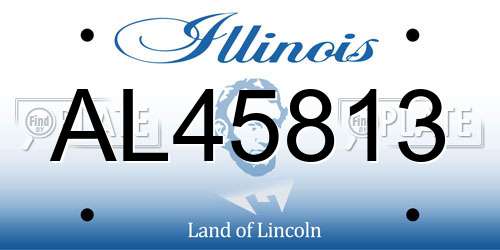 AL45813 Illinois License Plate