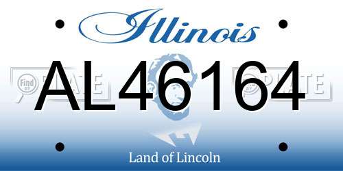 AL46164 Illinois License Plate