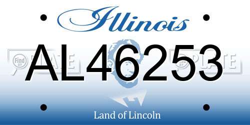 AL46253 Illinois License Plate
