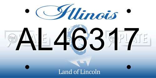 AL46317 Illinois License Plate
