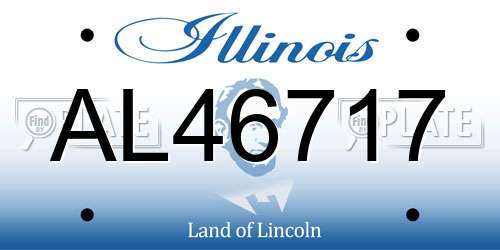 AL46717 Illinois License Plate