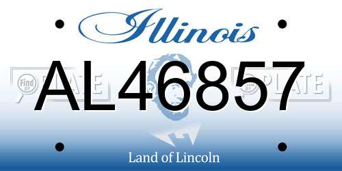 AL46857 Illinois License Plate