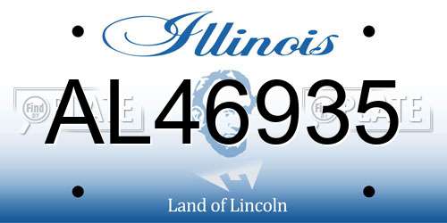 AL46935 Illinois License Plate