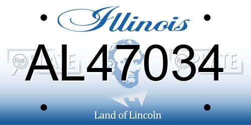 AL47034 Illinois License Plate