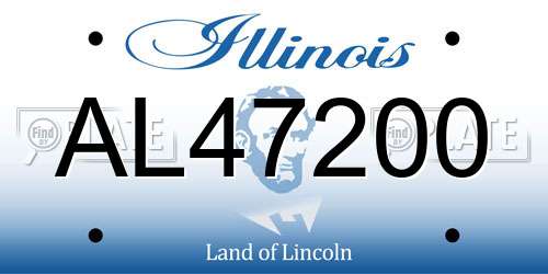 AL47200 Illinois License Plate
