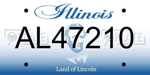 AL47210 Illinois License Plate
