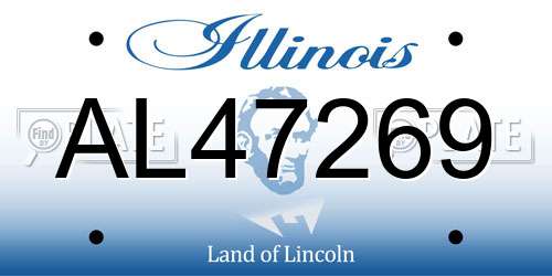 AL47269 Illinois License Plate