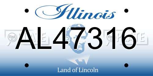 AL47316 Illinois License Plate