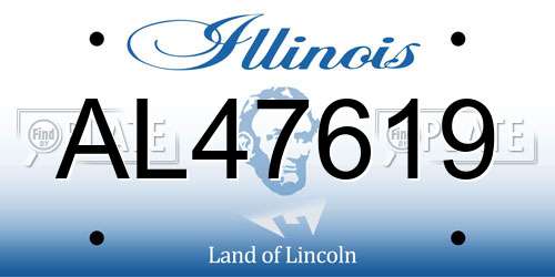 AL47619 Illinois License Plate