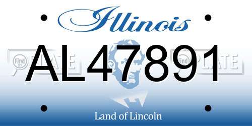 AL47891 Illinois License Plate