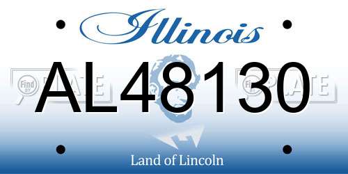 AL48130 Illinois License Plate
