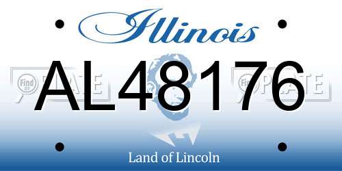 AL48176 Illinois License Plate