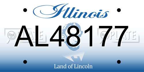 AL48177 Illinois License Plate