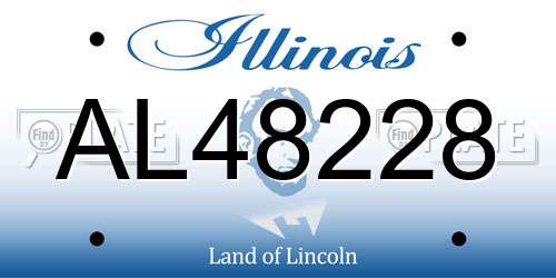 AL48228 Illinois License Plate