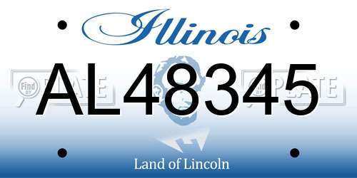 AL48345 Illinois License Plate