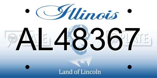 AL48367 Illinois License Plate