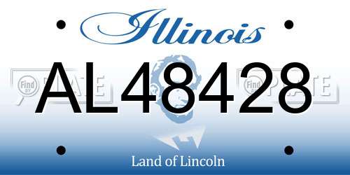 AL48428 Illinois License Plate