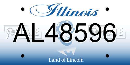 AL48596 Illinois License Plate