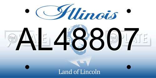 AL48807 Illinois License Plate