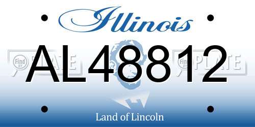 AL48812 Illinois License Plate