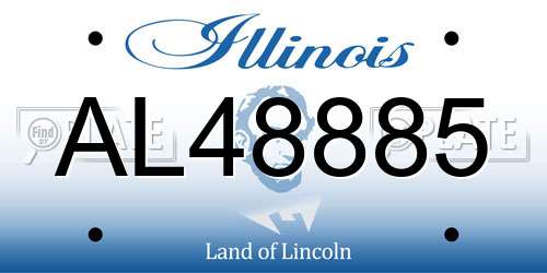 AL48885 Illinois License Plate