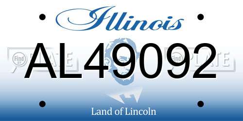 AL49092 Illinois License Plate