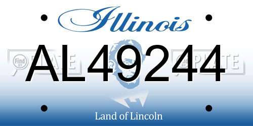 AL49244 Illinois License Plate