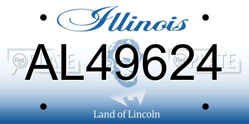 AL49624 Illinois License Plate