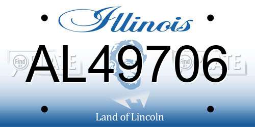 AL49706 Illinois License Plate