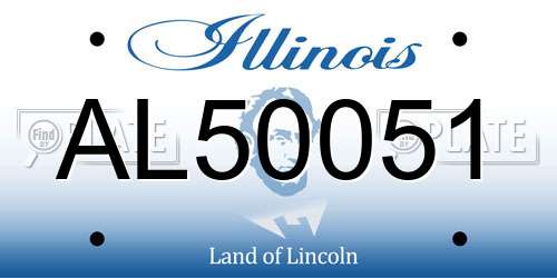 AL50051 Illinois License Plate