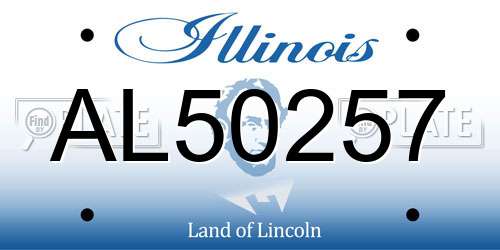 AL50257 Illinois License Plate