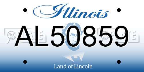 AL50859 Illinois License Plate