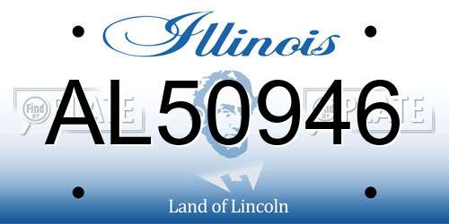 AL50946 Illinois License Plate