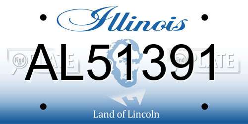 AL51391 Illinois License Plate